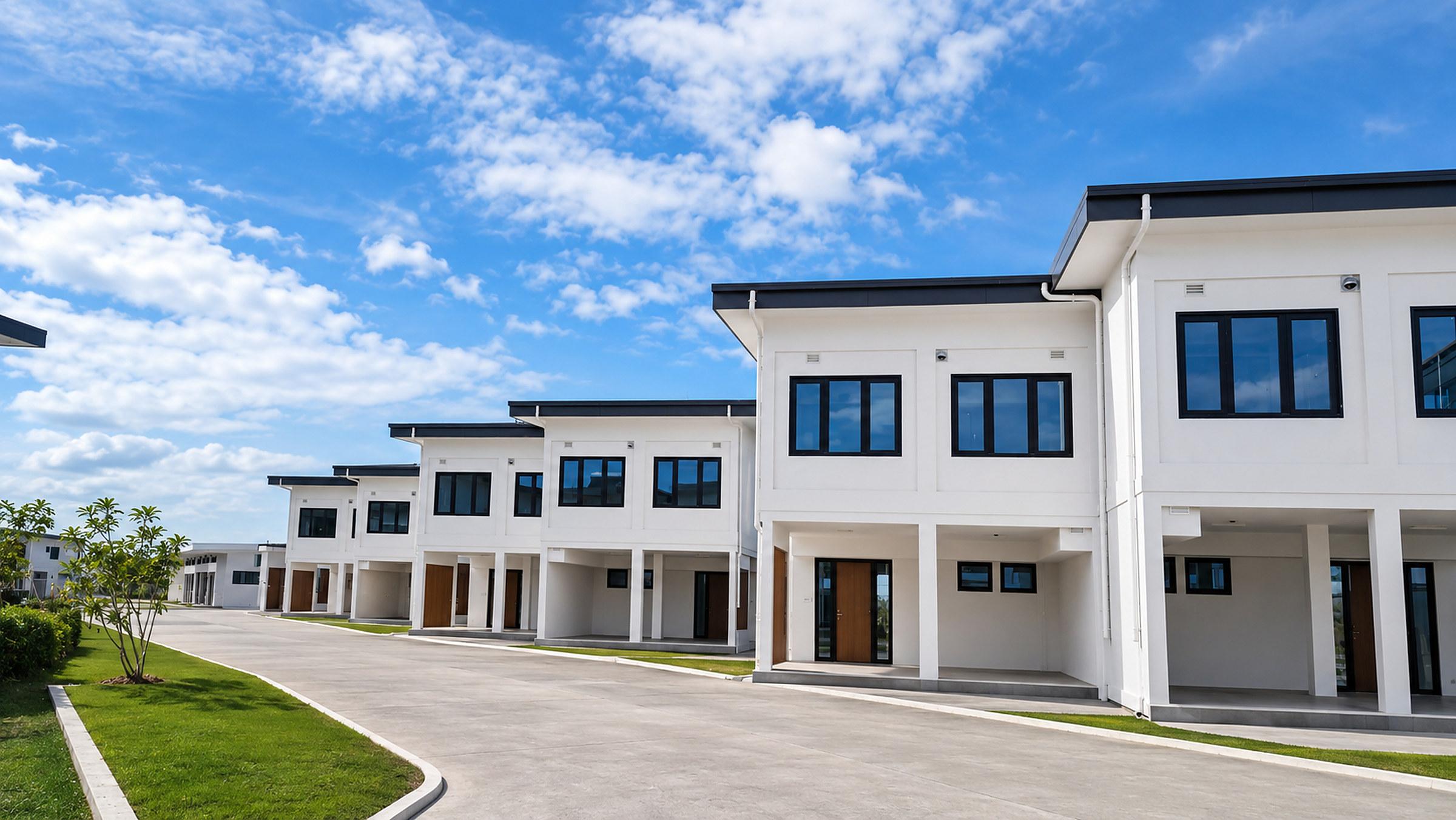 Townhouse development elevation