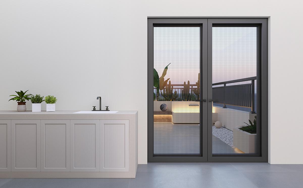 Trango 110 Series Outward Hinged Door with Integrated Screen